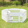 Pet Playpen Foldable Gate for Dogs Heavy Plastic Puppy Exercise Pen with Door Portable Indoor Outdoor Small Pets Fence Puppies Folding Cage 6 Panels Medium Animals House white(67x67 inches)