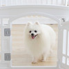 Pet Playpen Foldable Gate for Dogs Heavy Plastic Puppy Exercise Pen with Door Portable Indoor Outdoor Small Pets Fence Puppies Folding Cage 6 Panels Medium Animals House white(67x67 inches)