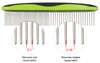 Pet Life Grip Ease' Wide and Narrow Tooth Grooming Pet Comb