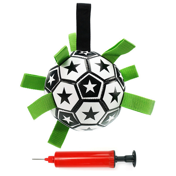 Dog Soccer Ball Toys with Straps, Interactive Dog Toy for Tug of War, Puppy Birthday Gifts, Dog Tug Toy, Dog Water Toy