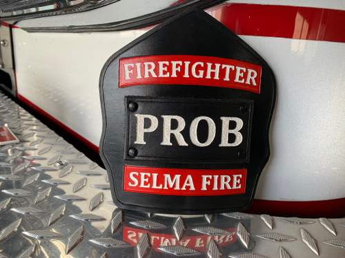 Traditional Helmet Shield, Center Text