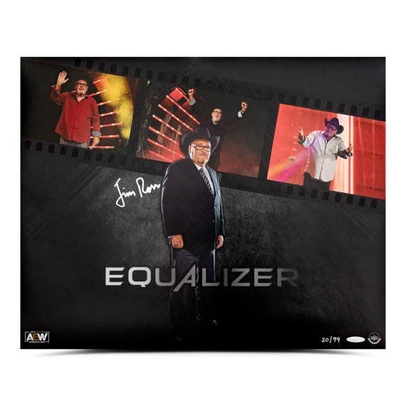 Jim Ross Autographed "Equalizer" 20x16 Midwest Cards