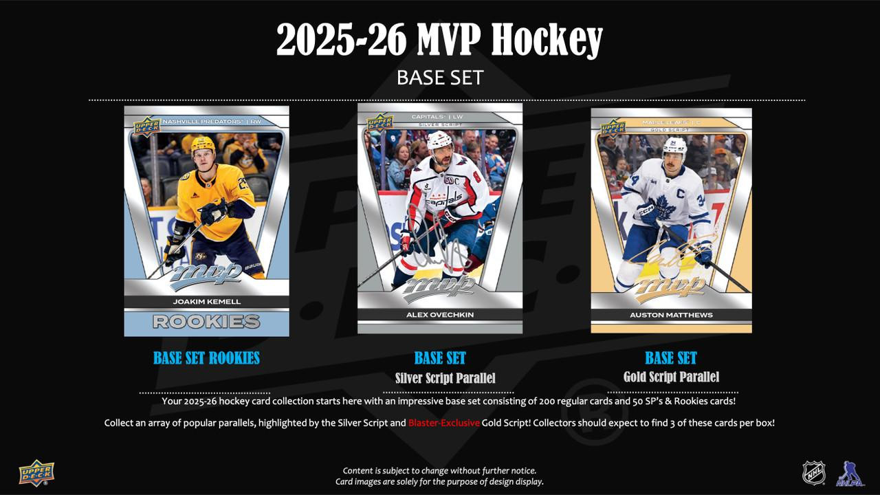 2019-20 Upper Deck MVP Hockey Stanley Cup Edition Silver Script Cards - Pick Your Player #1-100