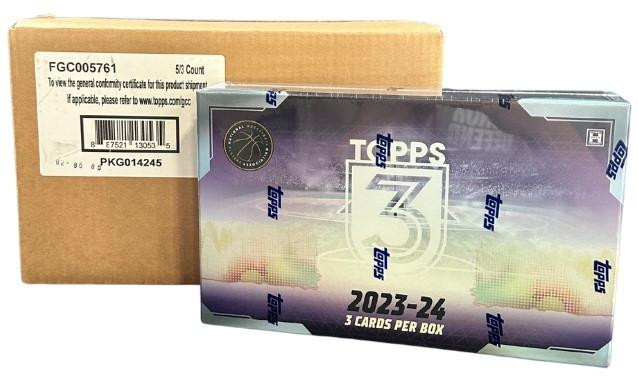 2023/24 Topps Three Basketball Hobby 5 Box Case