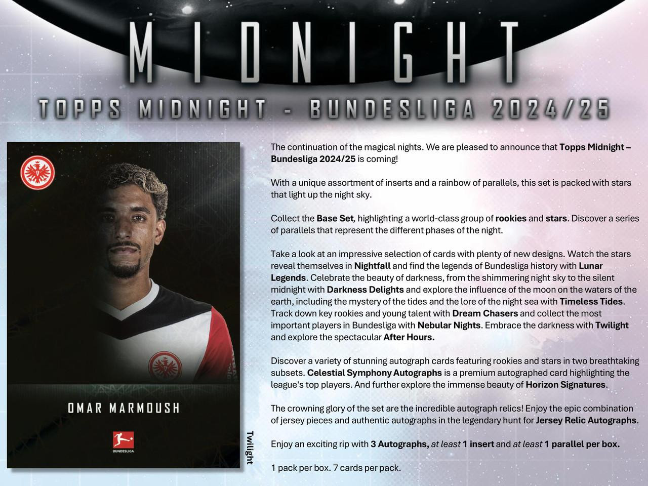 2024/25 Topps Bundesliga Midnight Soccer Hobby Box