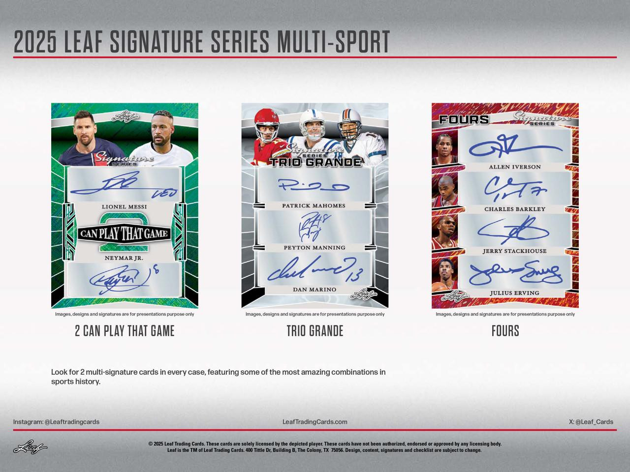 2025 Leaf Signature Series Multi-Sport Hobby 10 Box Case