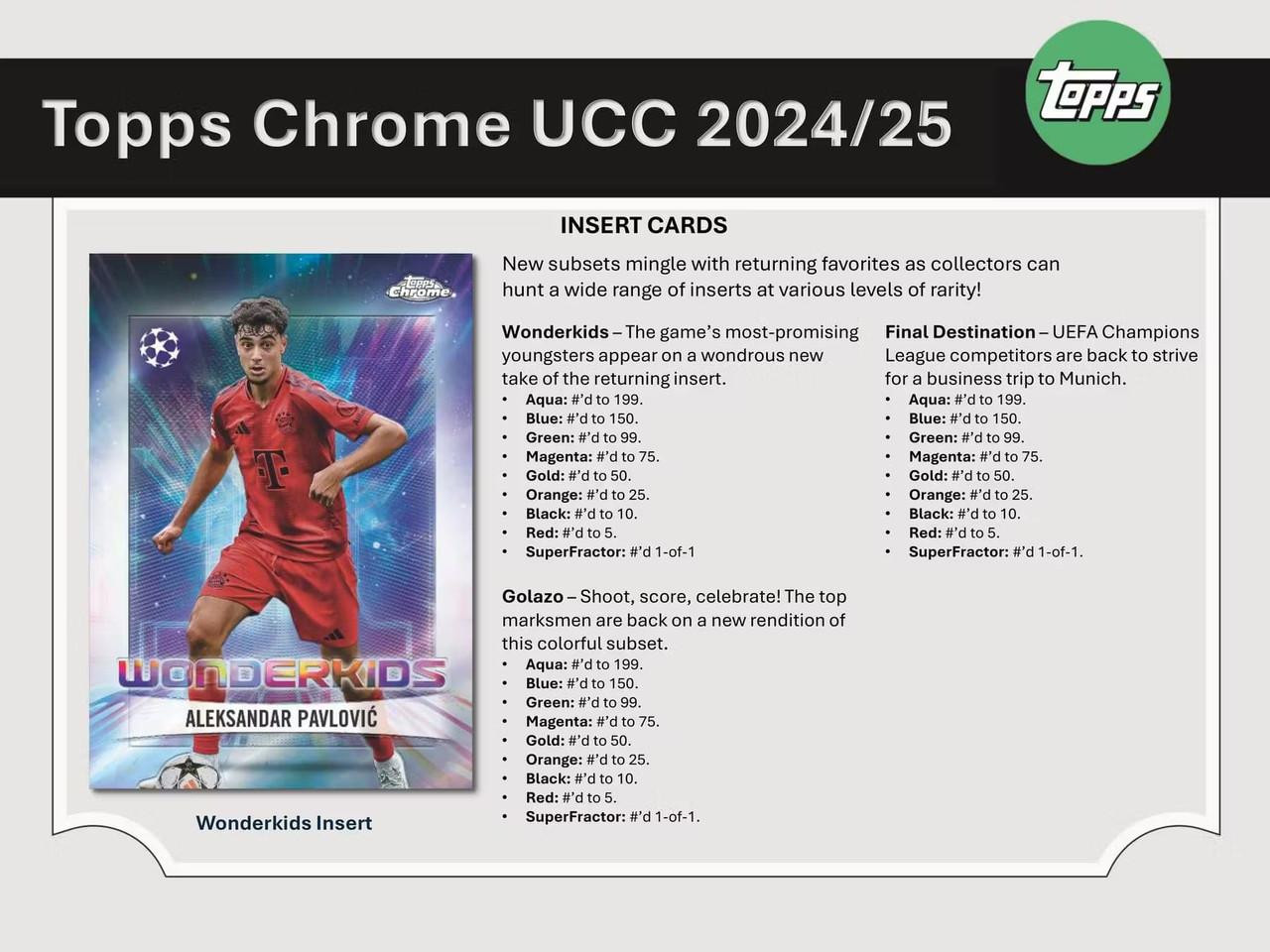 2024/25 Topps UEFA Club Competitions Chrome Soccer Jumbo 8 Box Case