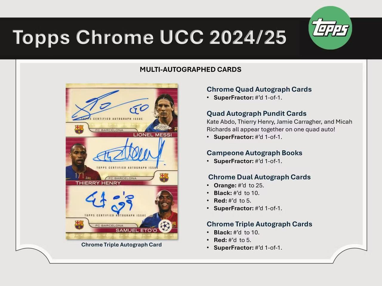 2024/25 Topps UEFA Club Competitions Chrome Soccer Jumbo Box