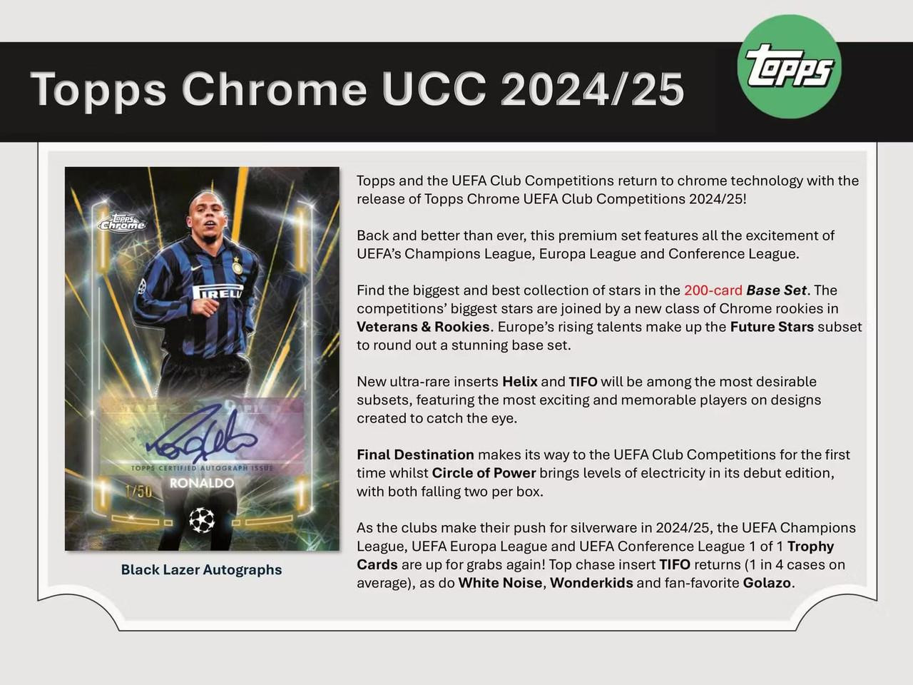 2024/25 Topps UEFA Club Competitions Chrome Soccer Jumbo Pack