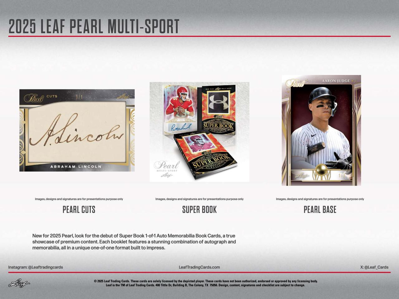 2025 Leaf Pearl Multi-Sport Hobby Box