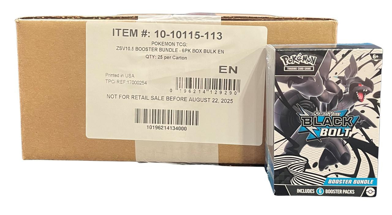 Pokemon Scarlet & Violet Black Bolt Booster Bundle 25 Box Case