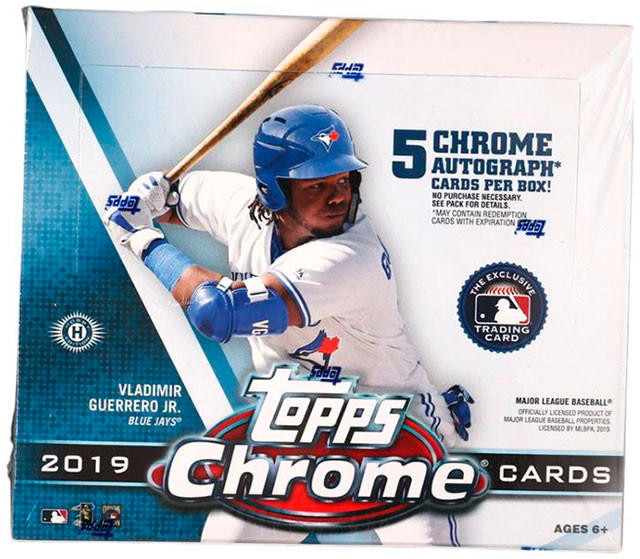 2019 Topps Chrome hobby box MLB選手の直筆サイン入 2019 Topps Chrome Baseball Jumbo Box