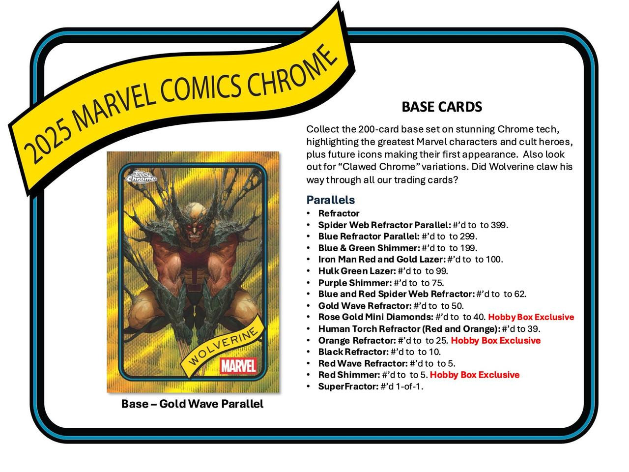 2025 Topps Marvel Chrome Hobby Pack