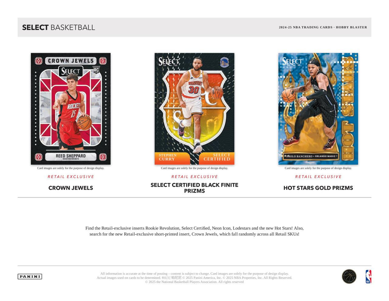 2024/25 Panini Select Basketball Hobby Blaster Box