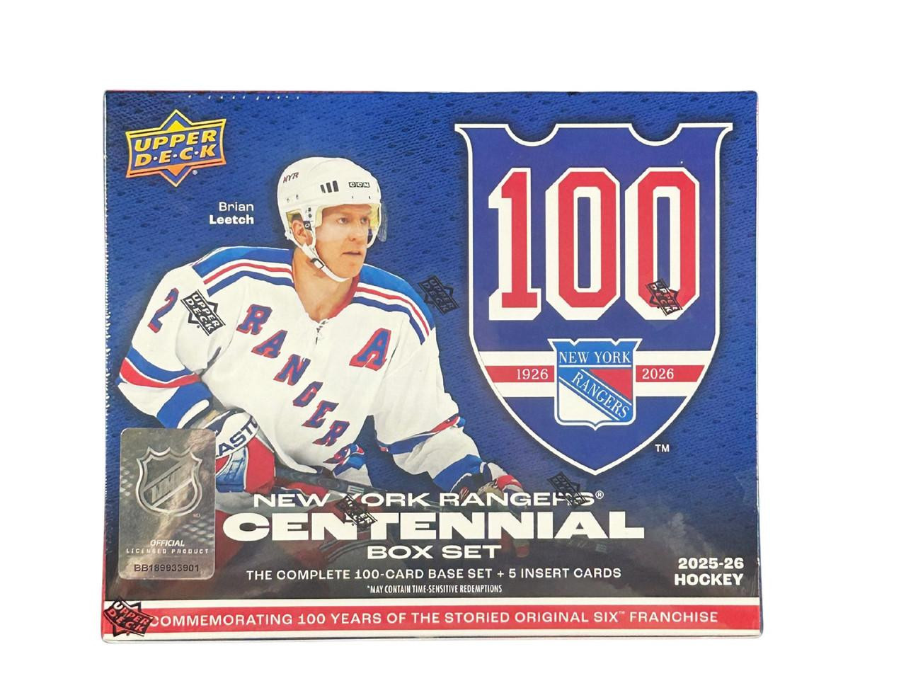 2025/26 Upper Deck New York Rangers Centennial Box Set