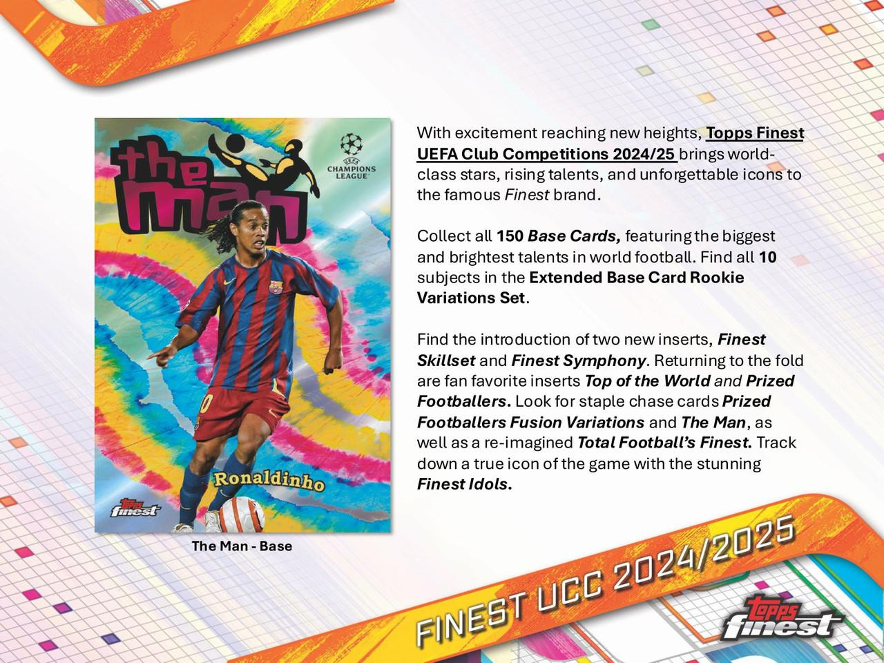 Carte Topps Finest UEFA Neymar Jr /299 - Barcelona 2024-2025 - Parallèle Symphonie