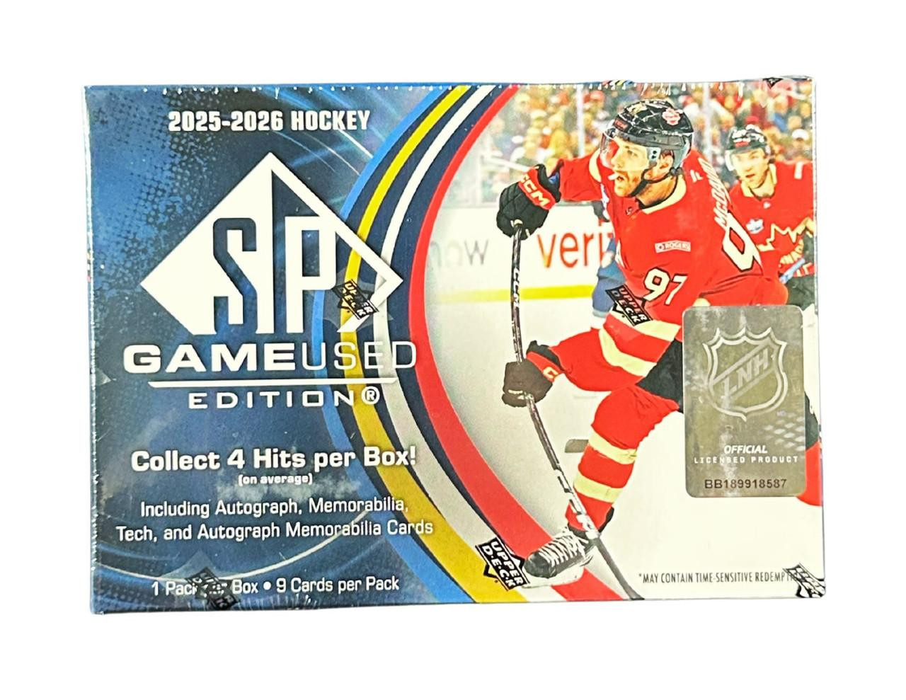 2025/26 Upper Deck SP Game Used Hockey Hobby Box