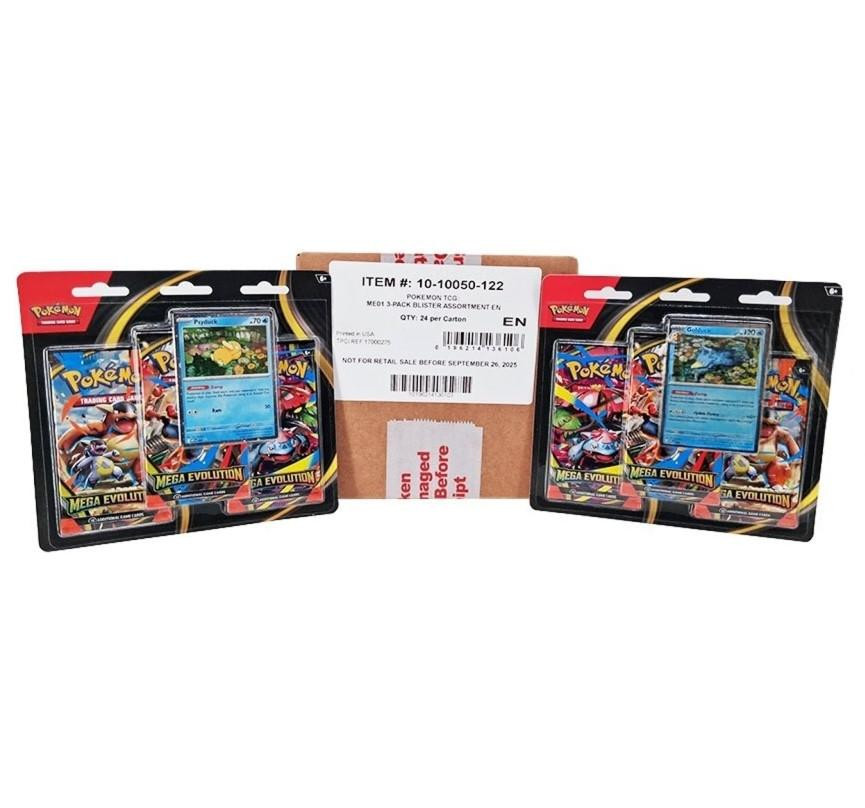 pokemon evolutions 3 card pack Pokmon Trading Game Mega Perfect Order Sleeve Booster Striving to become stronger Pokemon Mega Evolution 3-Pack Blister