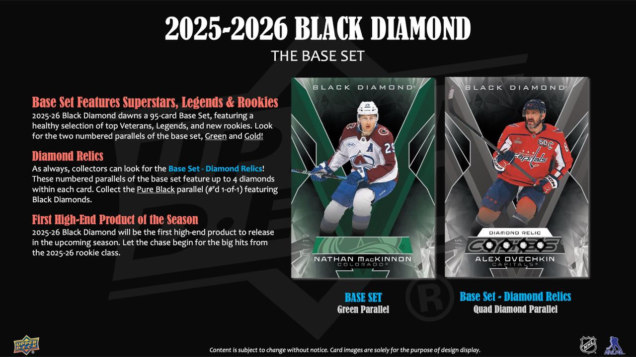 2025/26 Upper Deck Black Diamond Hockey Hobby 5 Box Case