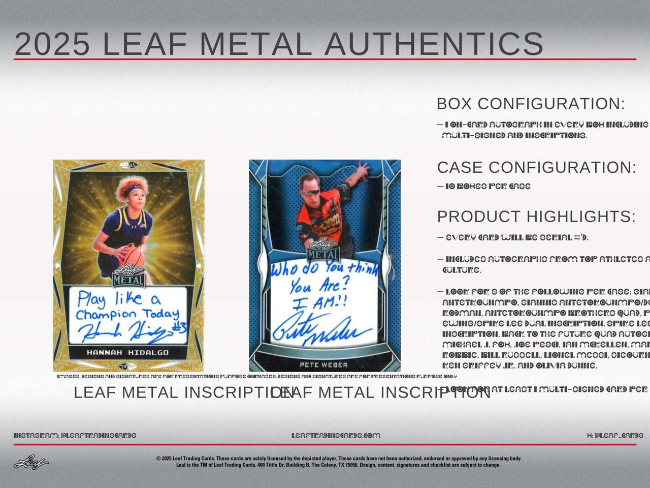 2025 Leaf Metal Authentics Box