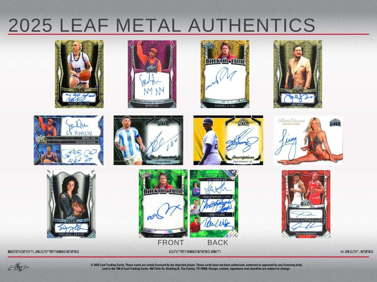 2025 Leaf Metal Authentics Box