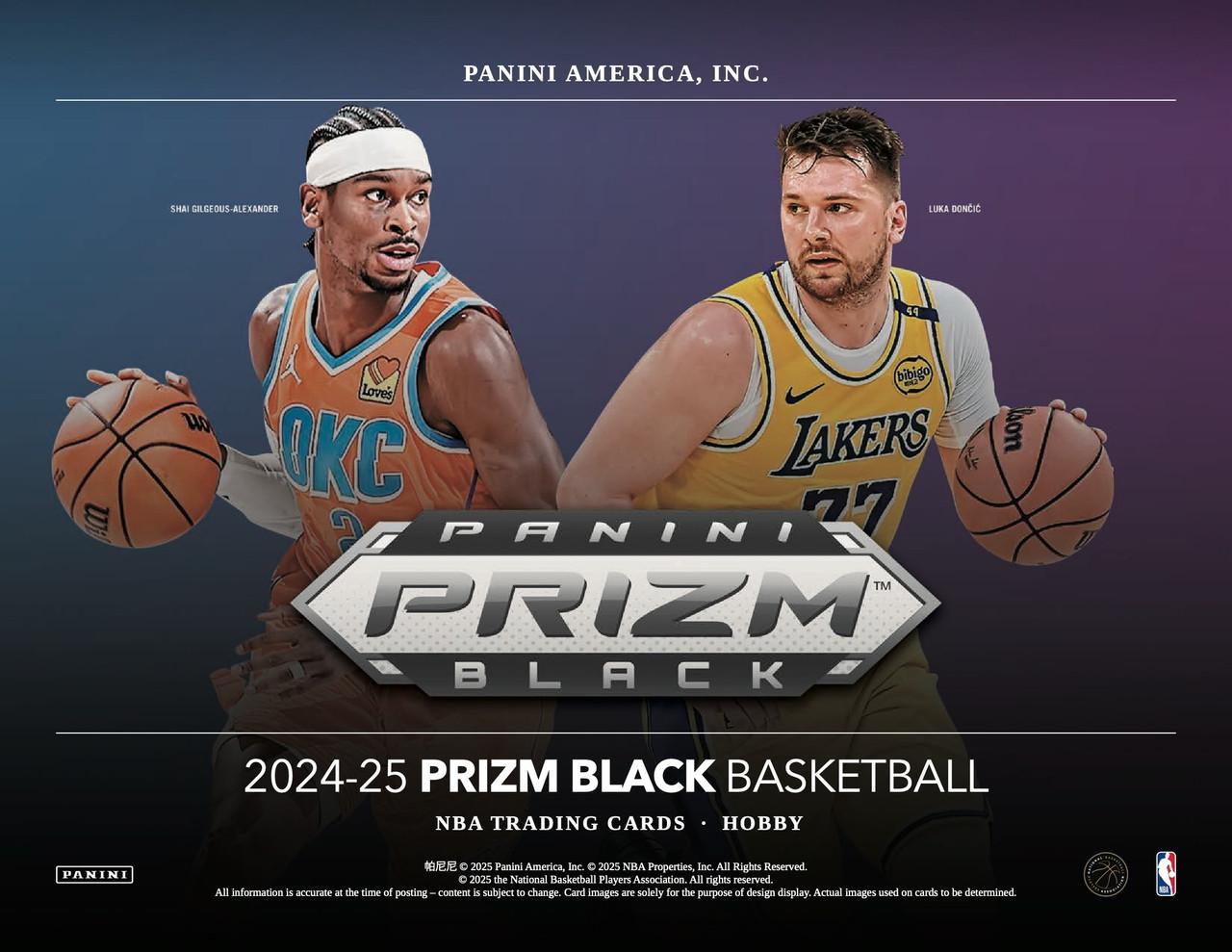 2024/25 Panini Prizm Black Basketball Hobby 12 Box Case