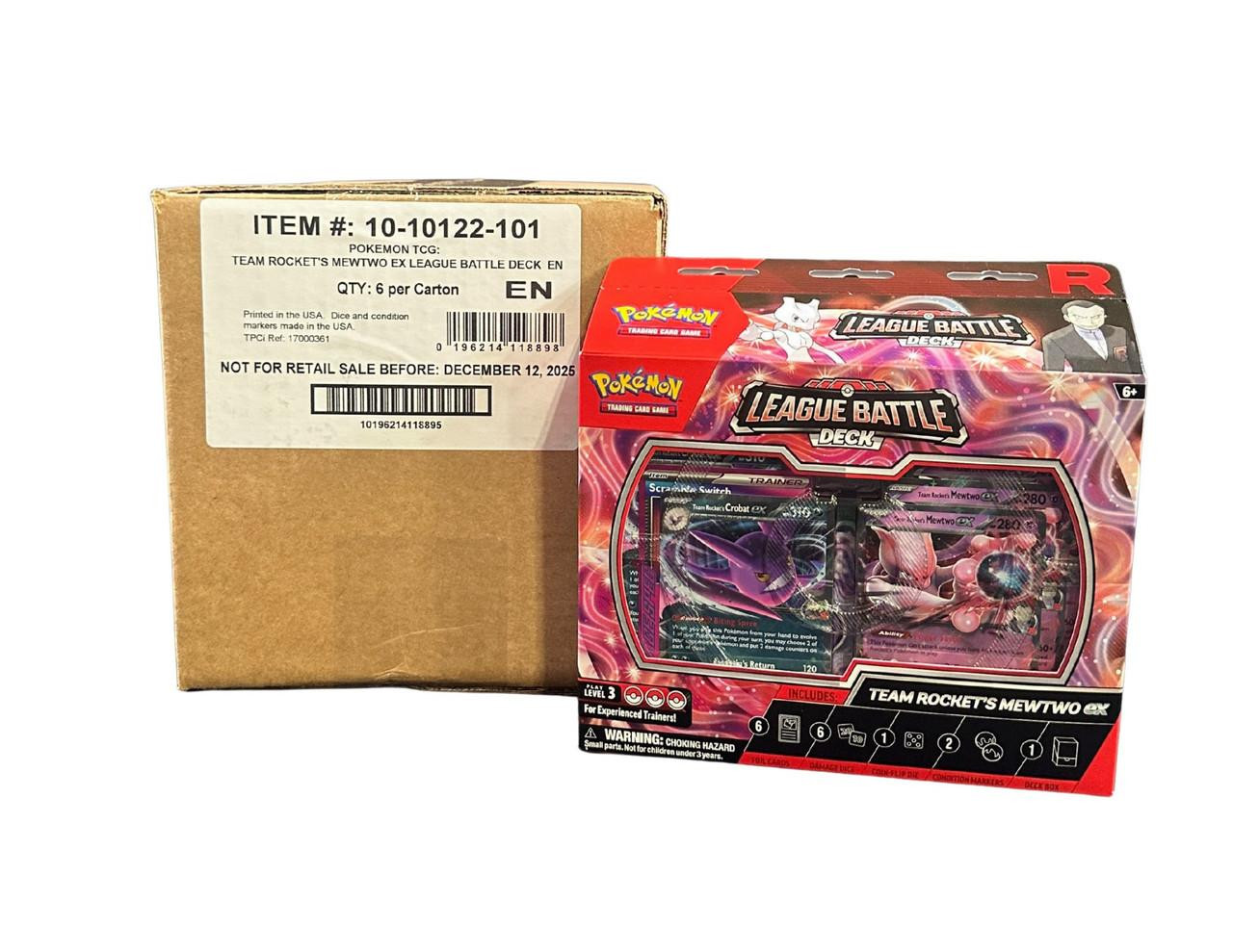 Pokemon Team Rocket's Mewtwo EX League Battle Deck 6 Box Case