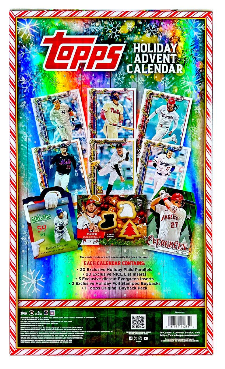 2025 Topps Holiday Baseball Mega Advent Calendar Box