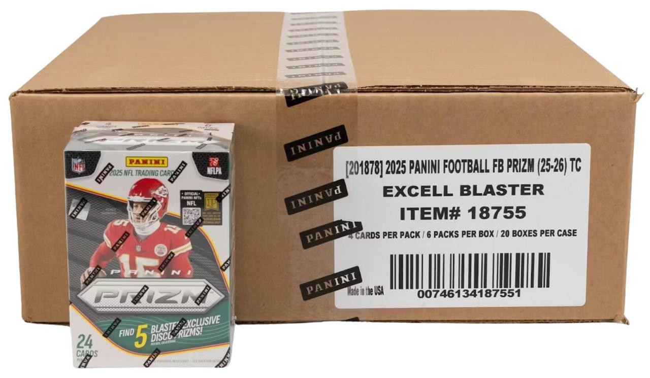 2025 Panini Prizm Football Blaster (Disco Prizms) 20 Box Case