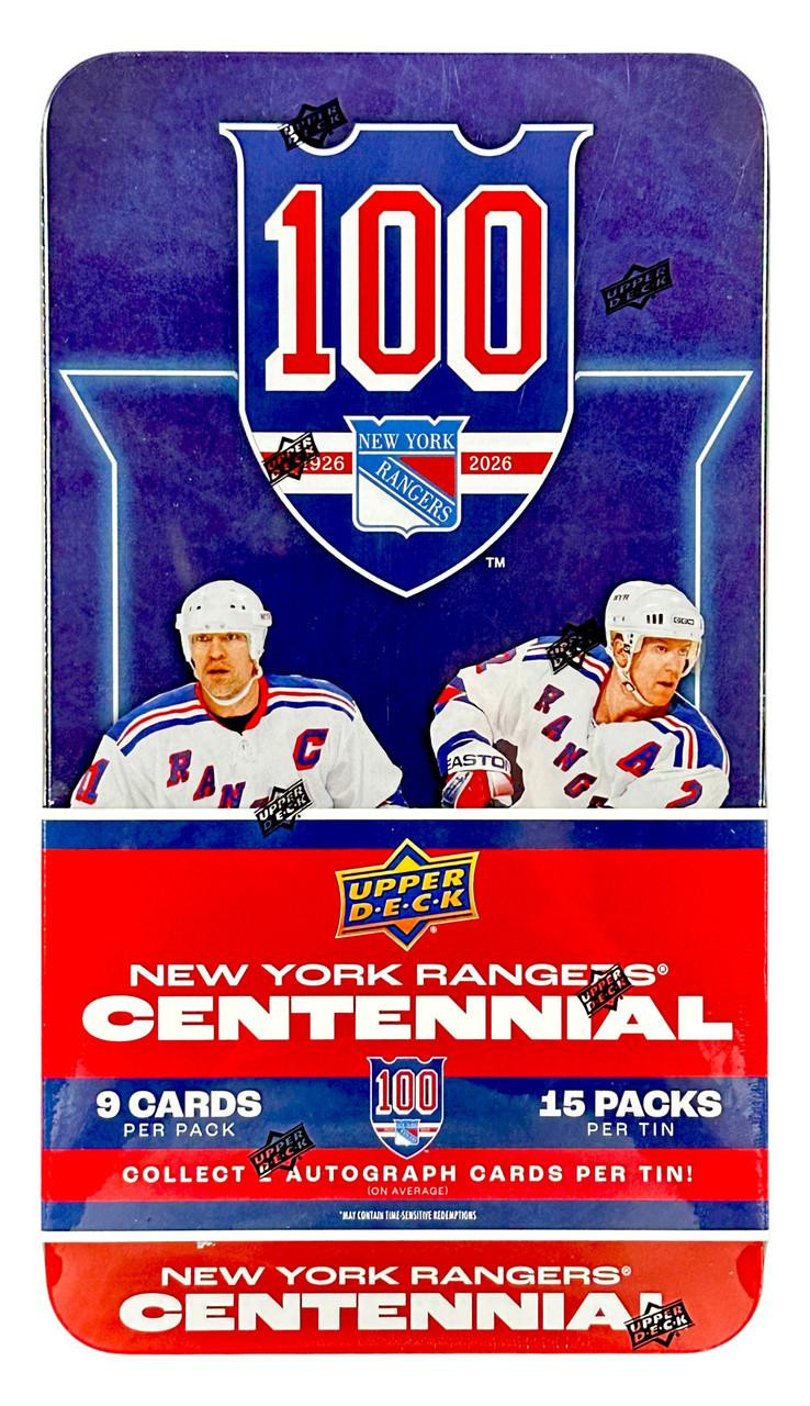 2025/26 Upper Deck New York Rangers Centennial Hockey Hobby Tin