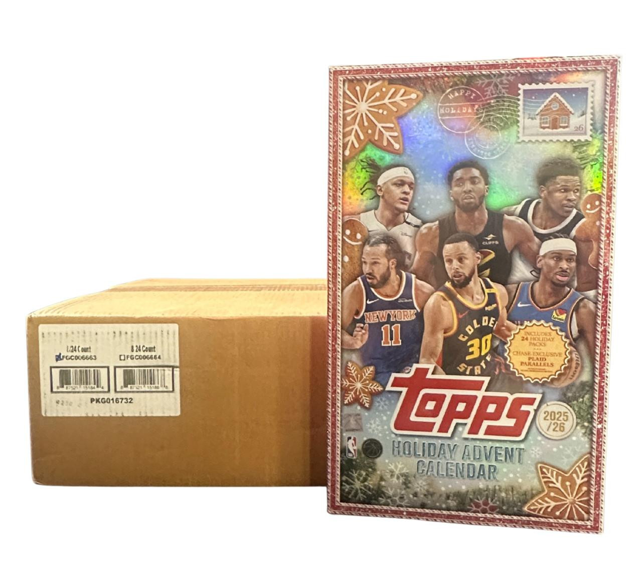 2025/26 Topps Holiday Basketball Countdown Calendar 8 Box Case