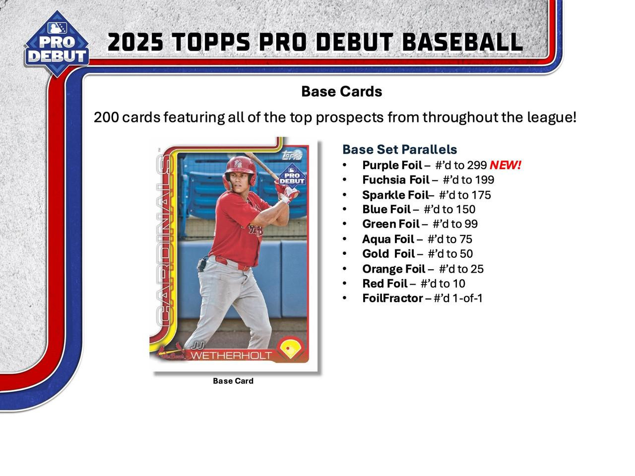 2025 Topps Pro Debut Baseball Jumbo Pack