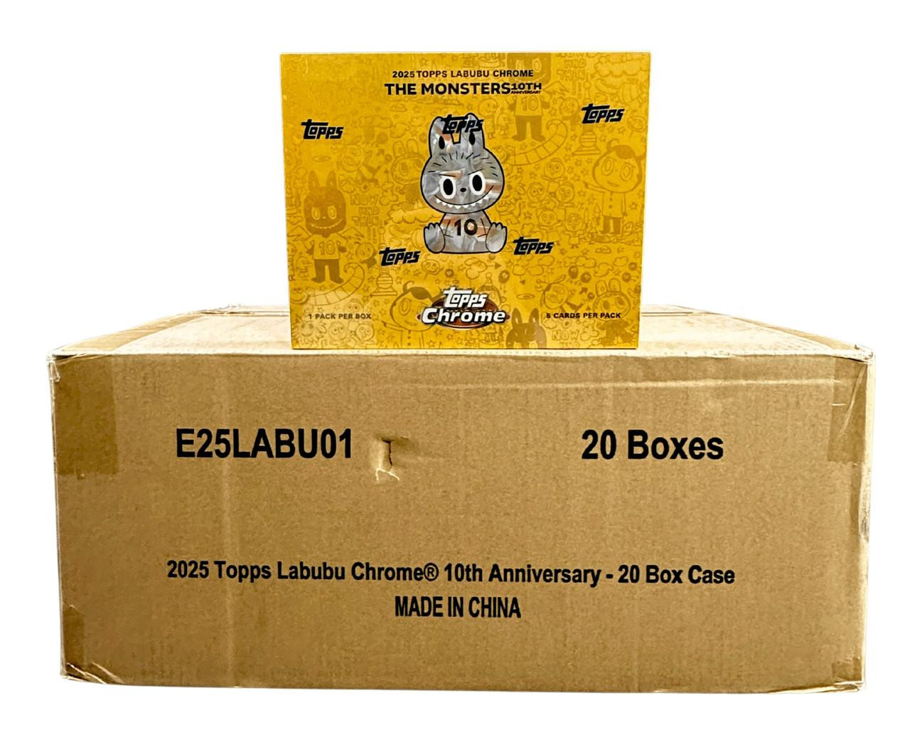 2025 Topps Chrome Labubu 10th Anniversary Hobby 20 Box Case