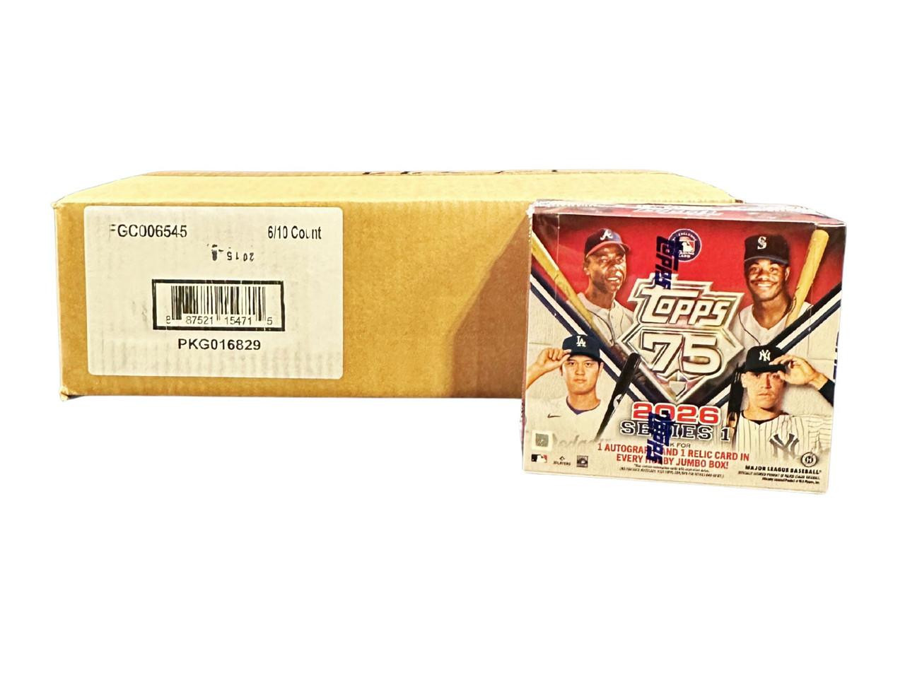 2026 Topps Series 1 Baseball Hobby Jumbo 6 Box Case
