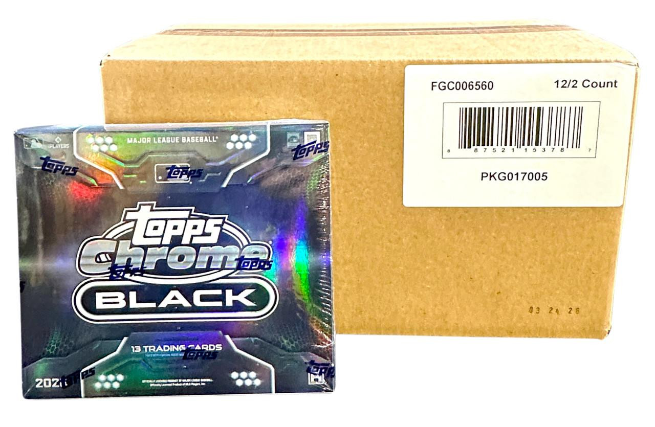 2026 Topps Chrome Black Baseball Hobby 12 Box Case