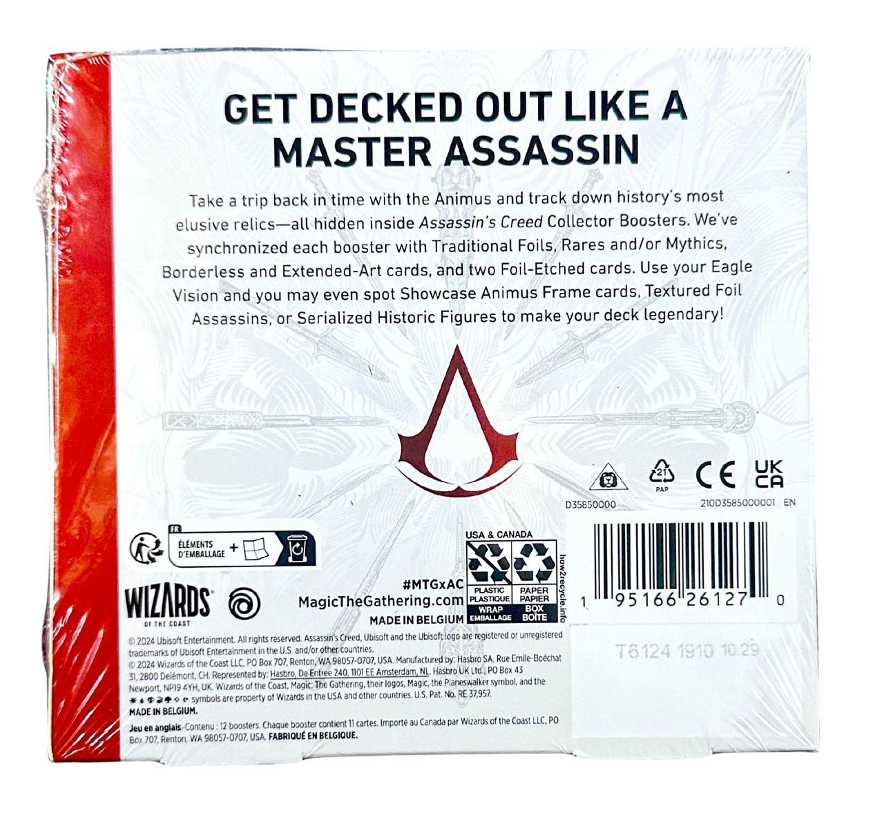 assassin's creed mtg collector booster box Amazon.com: Magic: The Gathering - Assassin's Creed Collector Booster | 10  Cards in Each Pack main image 0