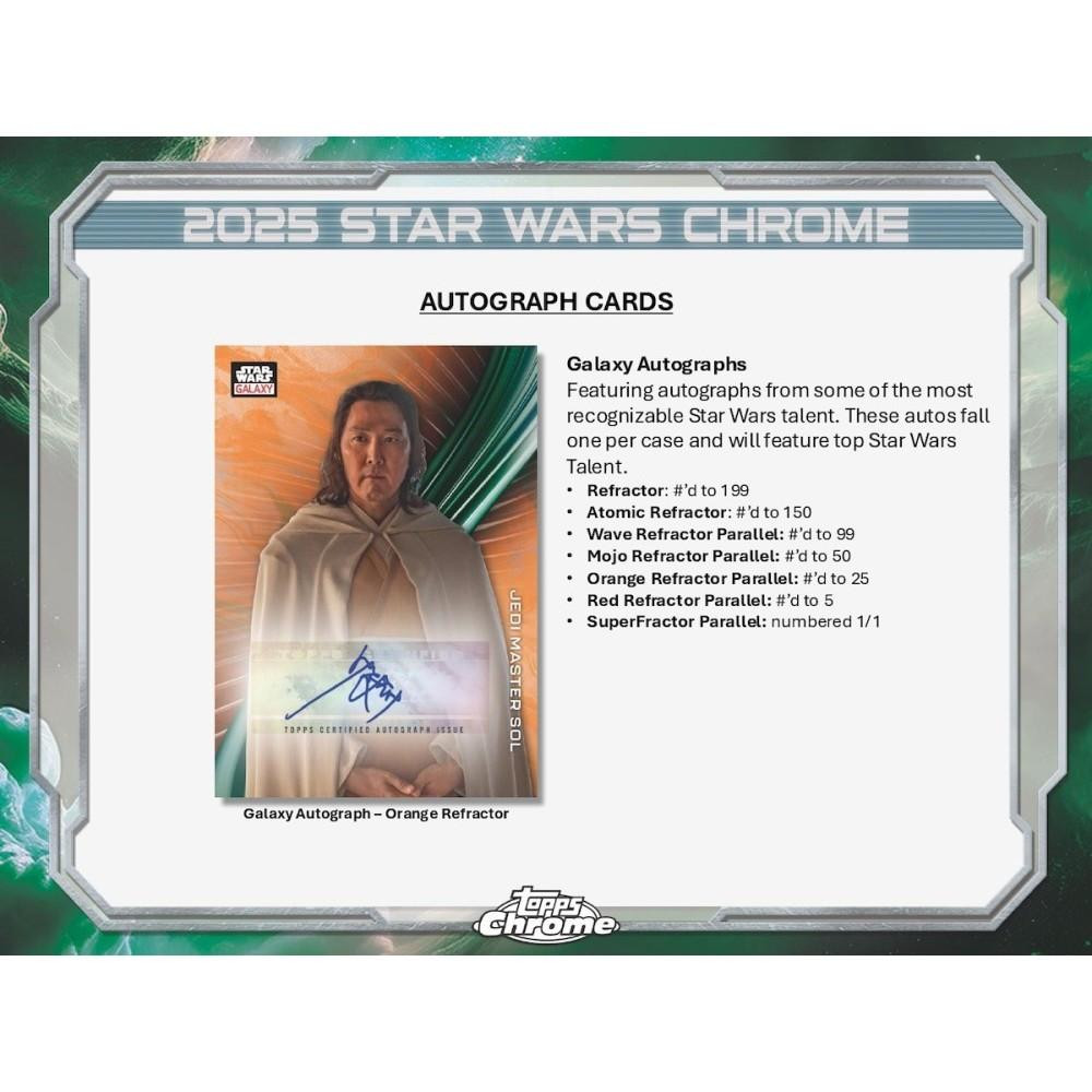 2025 Topps Star Wars Chrome Galaxy Hobby Box