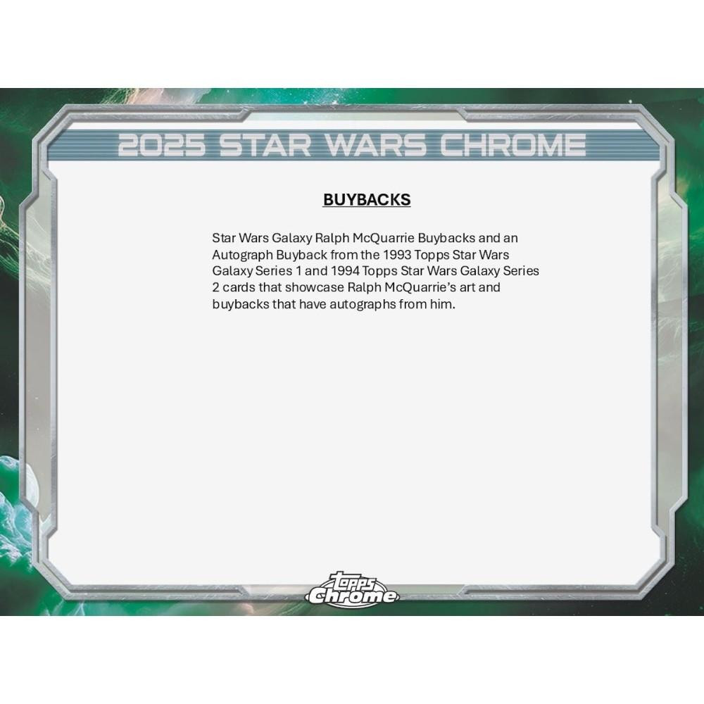 2025 Topps Star Wars Chrome Galaxy Hobby Pack