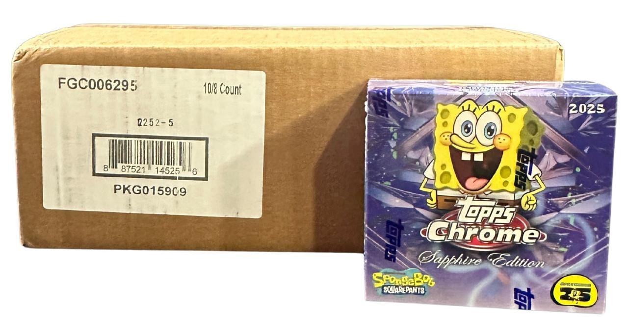 2025 Topps Chrome Spongebob Sapphire Edition 10 Box Case