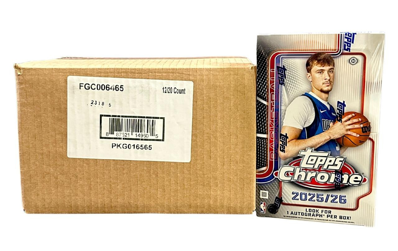 2025/26 Topps Chrome Basketball Hobby 12 Box Case