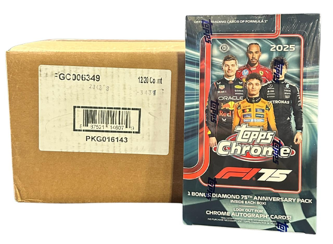 2025 Topps Chrome Formula 1 Racing Hobby 12 Box Case