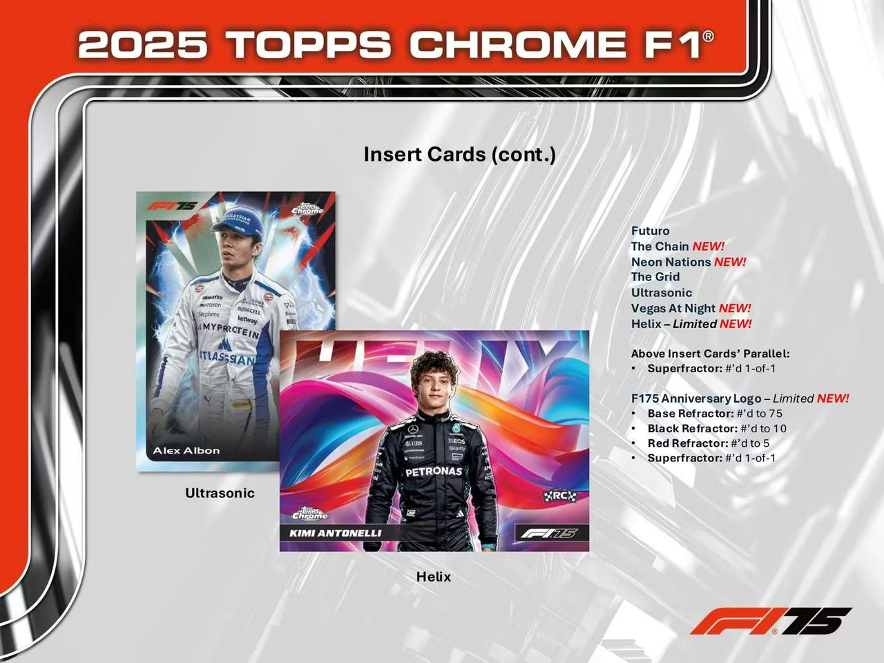 2025 Topps Chrome Formula 1 Racing Hobby 12 Box Case