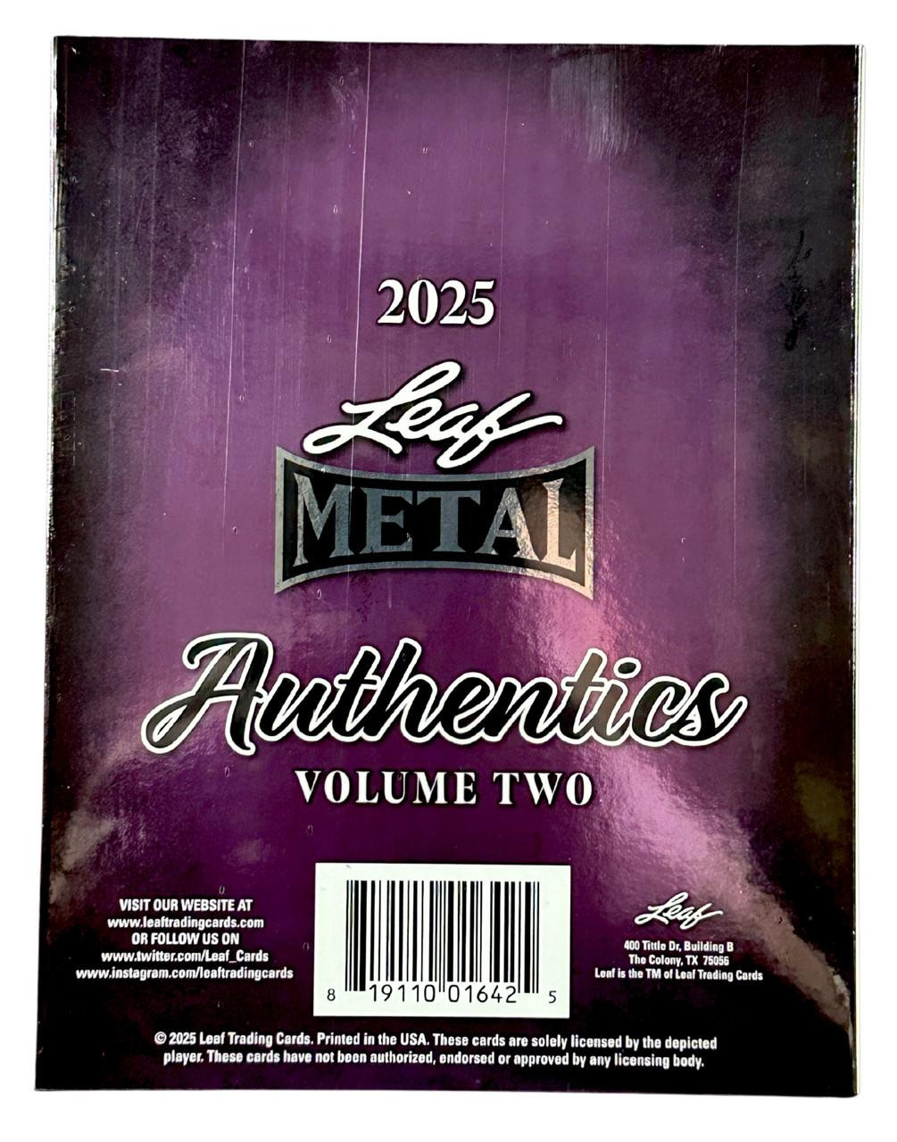 2025 Leaf Metal Authentics Volume 2 Box