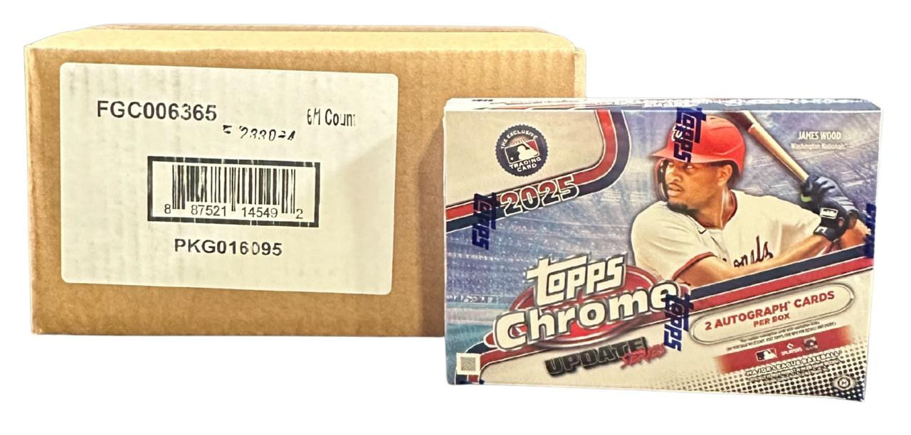 2025 Topps Chrome Update Series Baseball Breaker's Delight 6 Box Case