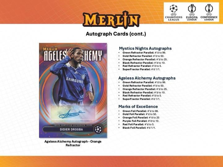 Carte Auto Didier Drogba Galatasaray – Topps Merlin 2023-24, Numérotée 35/99, Autographe Sticker
