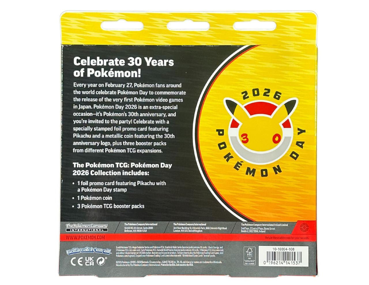 Pokemon TCG: Pokemon Day 2026 Collection Box