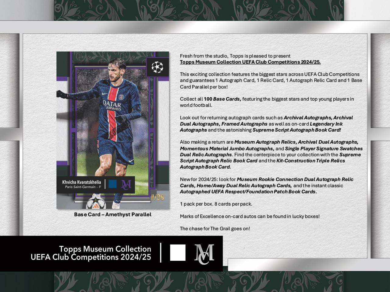 2024/25 Topps UEFA Club Competitions Museum Collection Soccer