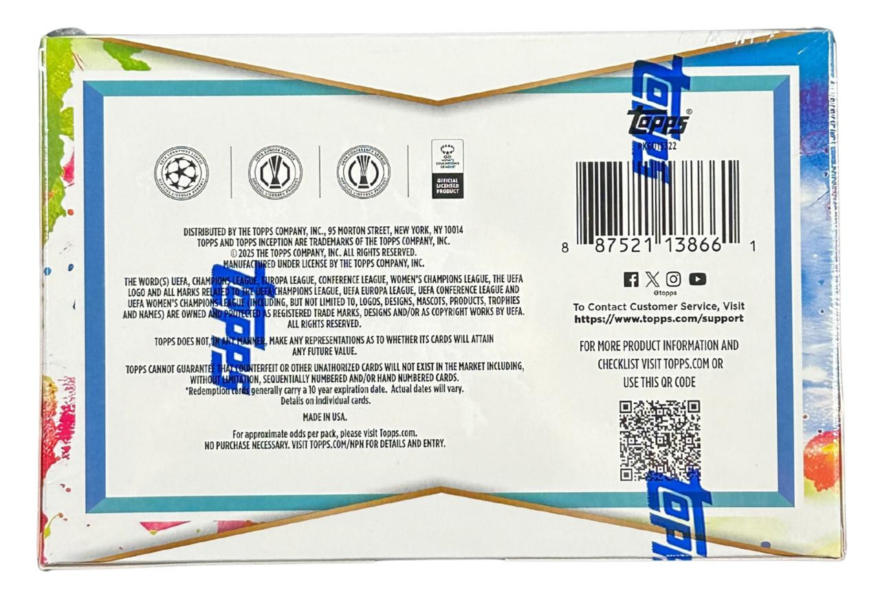 Topps Inception Soccer Box 2024/25 Topps Inception UEFA Club Competitions Soccer Hobby Box