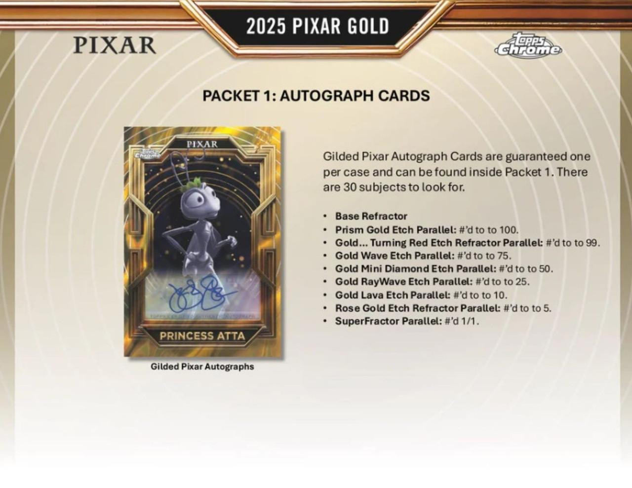 2025 Topps Pixar Gold Hobby Box