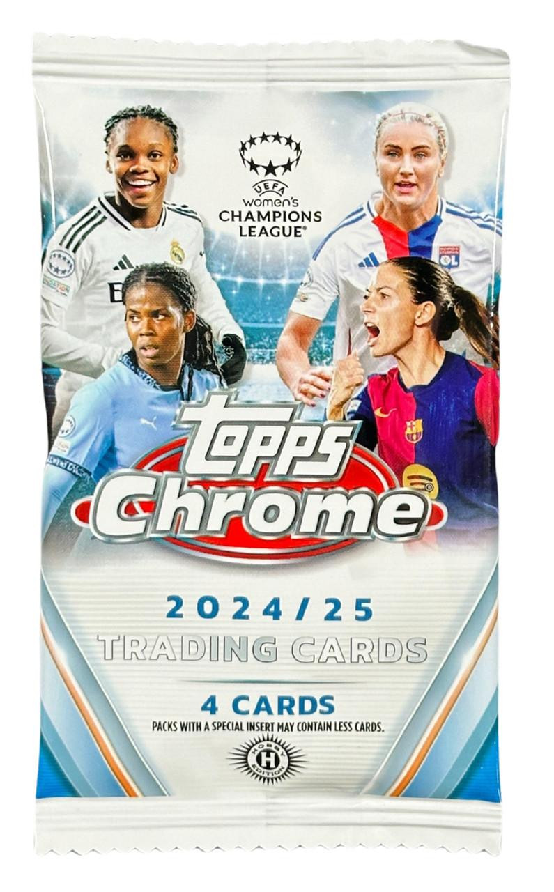 2024/25 Topps Chrome UEFA Women's Champions League Soccer Hobby Pack